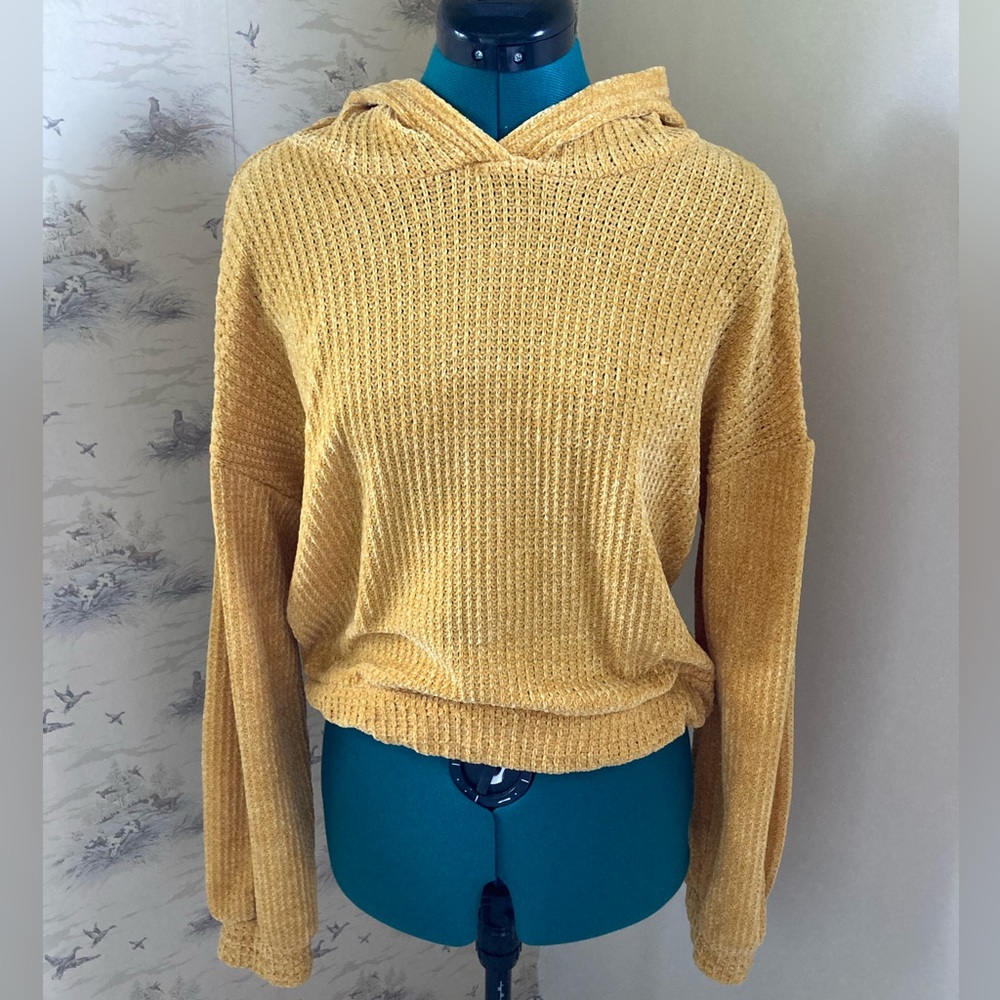 Gypsies & Moondust Yellow Cowl Neck Sweater